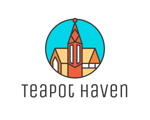 Colorful Cathedral Structure logo design