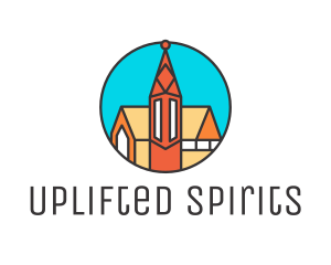 Colorful Cathedral Structure logo design