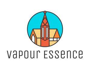 Colorful Cathedral Structure logo design