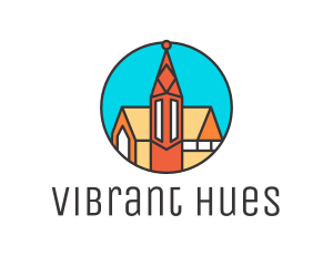 Colorful Cathedral Structure logo