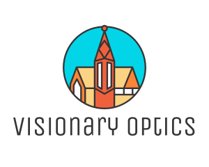 Colorful Cathedral Structure logo design