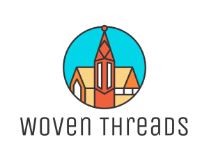 Colorful Cathedral Structure logo design