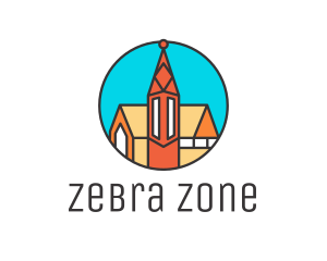 Colorful Cathedral Structure logo design