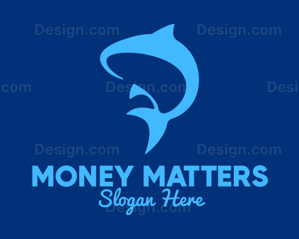 Blue Marine Fish Logo