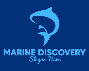 Blue Marine Fish logo design