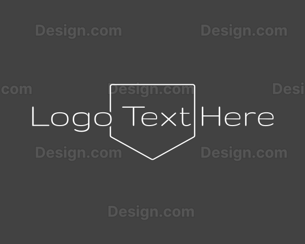 Simple Minimal Text Emblem Logo