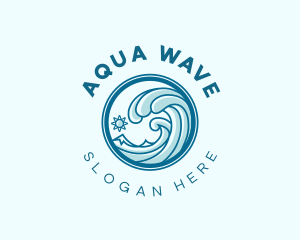 Sea Water Wave logo design