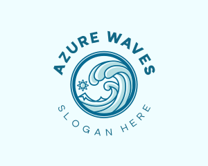 Sea Water Wave logo design