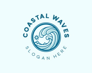 Sea Water Wave logo design