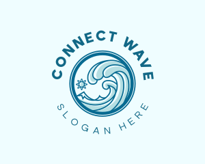 Sea Water Wave logo design