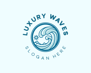 Sea Water Wave logo design