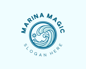 Sea Water Wave logo design