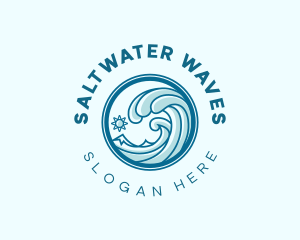 Sea Water Wave logo design