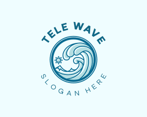 Sea Water Wave logo design