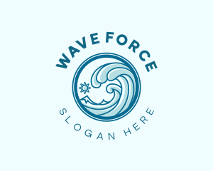 Sea Water Wave logo design