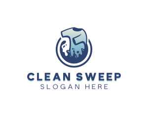 Detergent Laundry Cleaning logo design