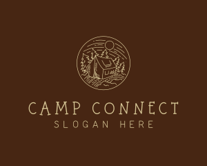 Forest Camp Tent  logo design