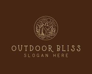 Forest Camp Tent  logo design