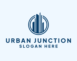 Urban Skyscraper Circle logo design