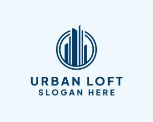 Urban Skyscraper Circle logo design