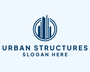 Urban Skyscraper Circle logo design