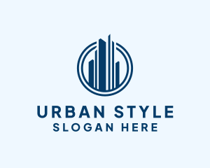 Urban Skyscraper Circle logo design