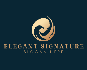 Feather Quill Writing logo design