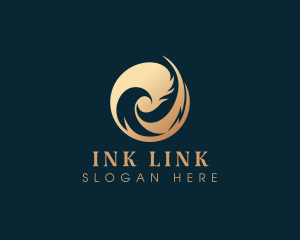 Feather Quill Writing logo design