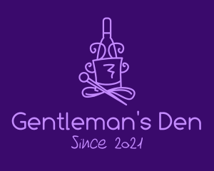 Gentleman Hat Wine logo design