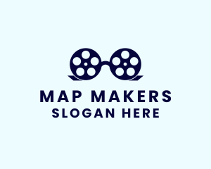 Glasses Film Reel logo design