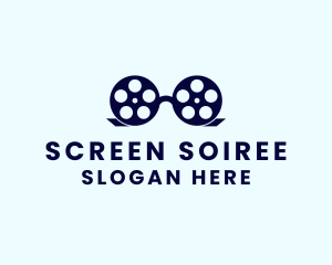 Glasses Film Reel logo design