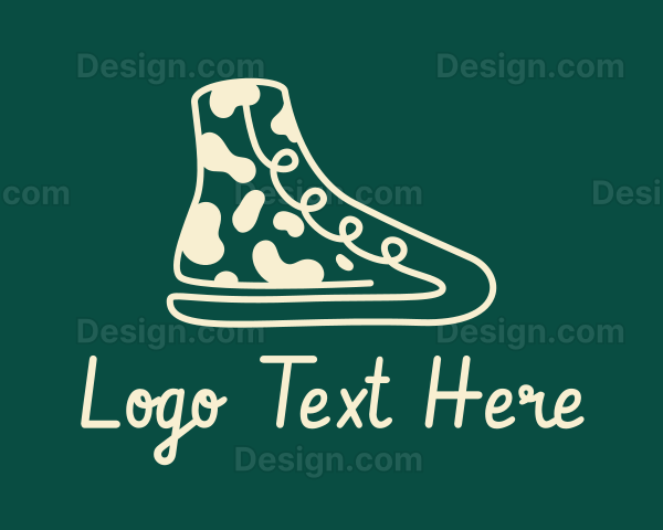 Beige Camouflage Boot Logo