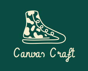 Beige Camouflage Boot  logo design
