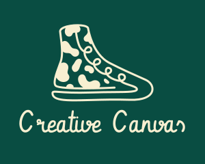 Beige Camouflage Boot  logo design