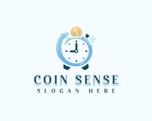 Monetary Growth Stopwatch logo design