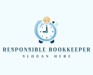 Monetary Growth Stopwatch logo design