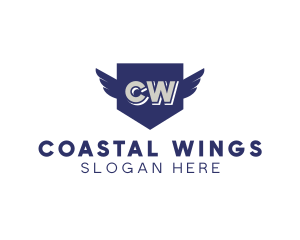 Wings Shield  Security logo design