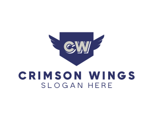 Wings Shield  Security logo design