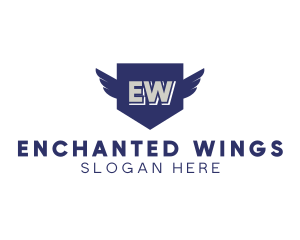 Wings Shield  Security logo design