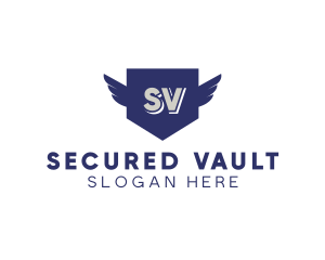 Wings Shield  Security logo design