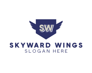 Wings Shield  Security logo design