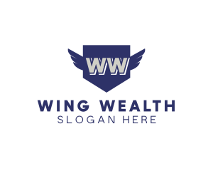 Wings Shield  Security logo design