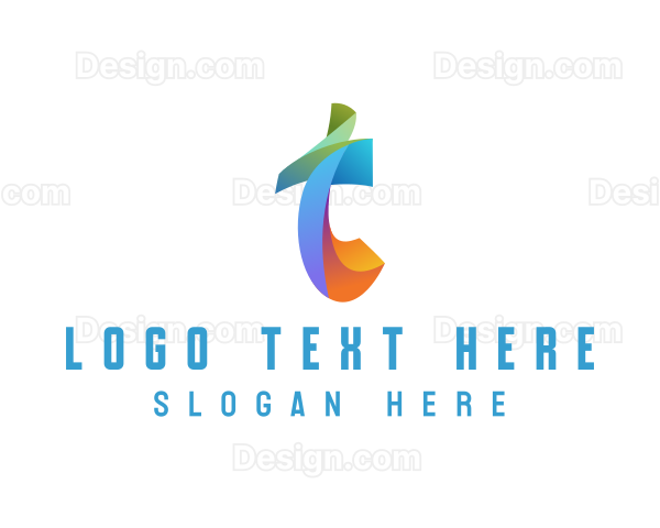 Generic Multicolor Firm Letter T Logo