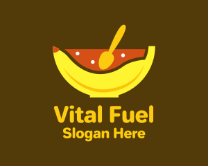 Banana Oatmeal Bowl  logo design