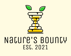 Nature Honeycomb Hourglass  logo design