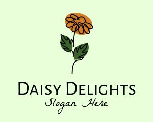 Daisy Flower Monoline  logo