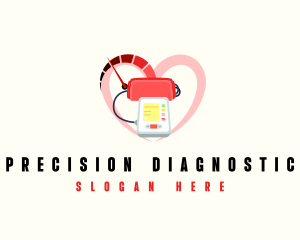 Medical Heart Sphygmomanometer logo design