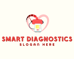 Medical Heart Sphygmomanometer logo design