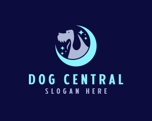 Moon Dog Grooming logo design