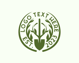 Shovel Wreath Gardening logo